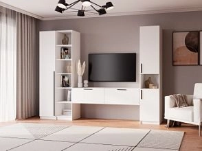 Стенка Лорена Пакс ТВ-стенка 8 в белом цвете