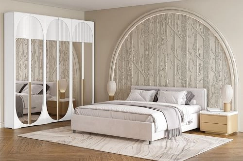 Шкаф распашной Брей-3.2 с антресолью Белый - фото 1