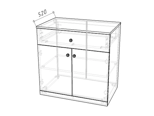 Комод Банни-1 Розовый Лайт - фото 3