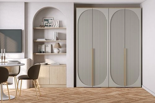 Шкаф распашной Брей-2 Кашемир/Дуб Золотистый - фото 1