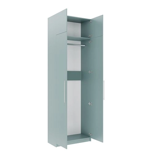 Шкаф распашной Калифорния-2 с антресолью Сумеречный Голубой - фото 4