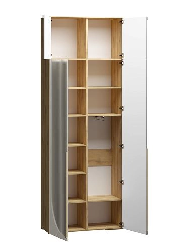 Шкаф распашной Брей-1 с антресолью Кашемир/Дуб Золотистый - фото 3