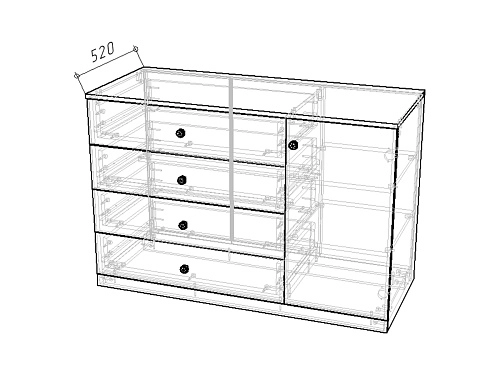 Комод Банни-2 Светло-Серый - фото 3