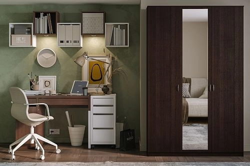 Шкаф распашной Лайт-3 Венге - фото 1