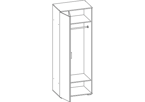 Шкаф распашной Гармошка-2 Дуб Сонома - фото 3