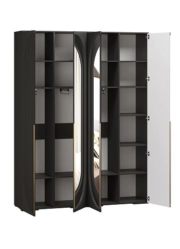 Шкаф распашной Брей-2.1 Черный - фото 3