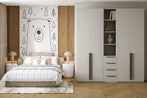 Шкаф распашной Хейсон-21 Кашемир Черный - фото 1