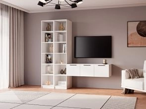 Стенка Лорена Пакс ТВ-стенка 20 в белом цвете