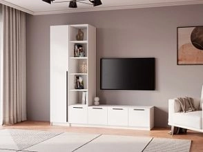 Стенка Лорена Пакс ТВ-стенка 11 в белом цвете