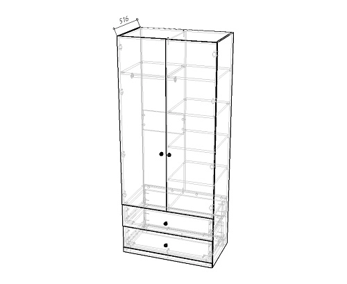 Стенка детская Банни-8 Черный Агат - фото 4