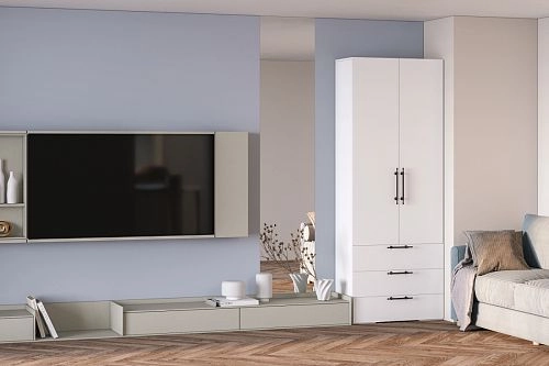 Шкаф распашной Мори-Хелена-4 Белый - фото 1