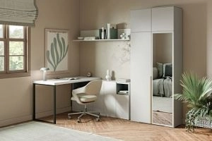 Солфорд 2 с антресолью с зеркалом Кашемир