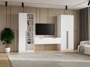 Стенка Лорена Пакс ТВ-стенка 18 в белом цвете