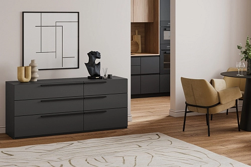 Комод Лорена Пакс-3 Черный - фото 1