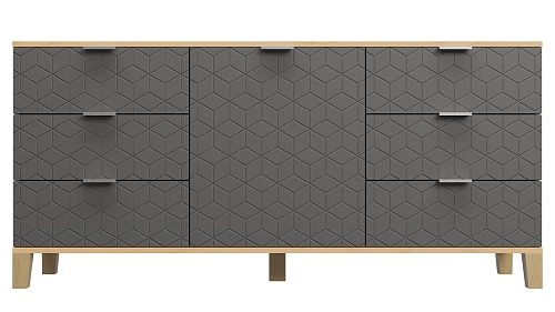 Комод Марвин Йорк 33 фрезеровка 2 Графит - фото 2