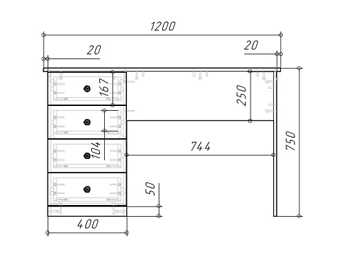 Письменный стол Скарабей-2 Пантано - фото 3