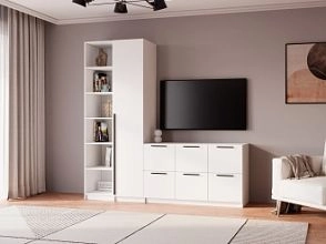 Стенка Лорена Пакс ТВ-стенка 12 в белом цвете