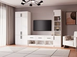 Стенка Лорена Пакс ТВ-стенка 7 в белом цвете