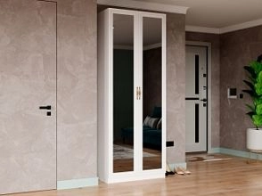 Шкаф распашной Грация-2 с зеркальными вставками