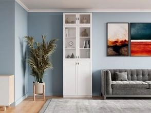 Билли Хелена-21 с антресолью Белый/Черный